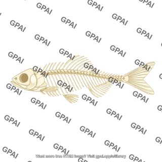 Zebrafish skeleton with silhouette
