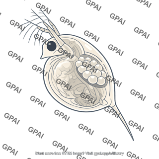 Water flea daphnia magna adult