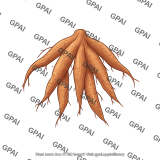 Cassava plant root