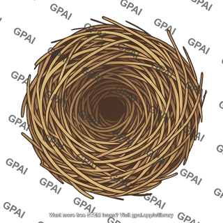 Bird nest top view