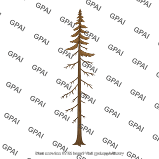 Tree coniferous withered