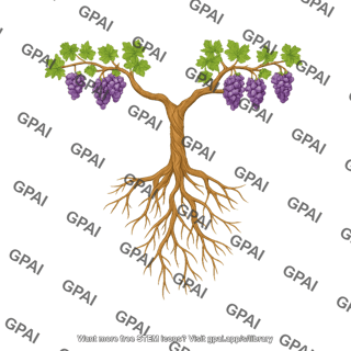 Grape vines with roots