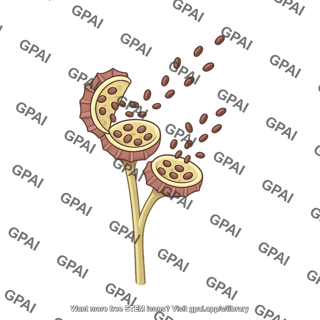 Fern sporangium releasing spores