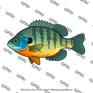 Bluegill sunfish male dominant