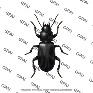 Black ground beetle pterostichus melanarius