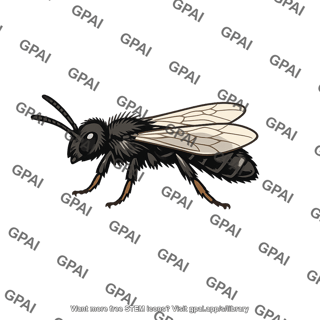 Solitary wild bee