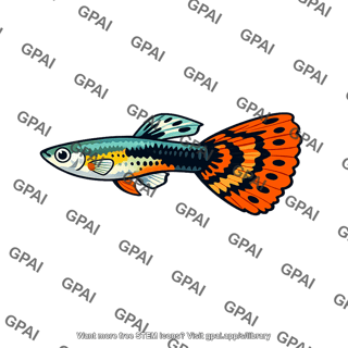 Guppy male mature