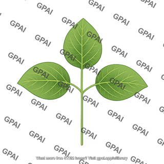 Soybean leaf round ovate