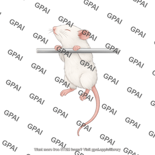 Mouse pup old bar cling