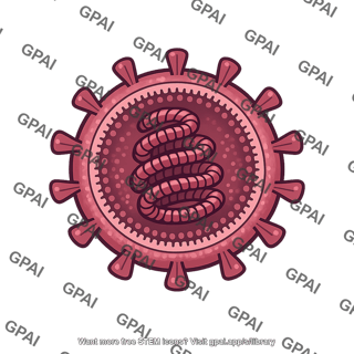 Stylized virus particle