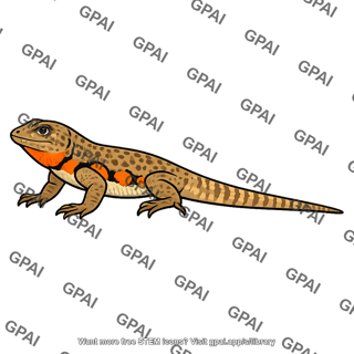 Side blotched lizard orange morph