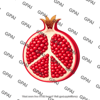 Pomegranate half