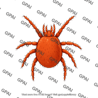 Chigger mite larva leptotrombidium