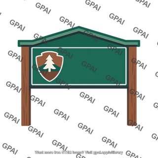 National park entrance sign