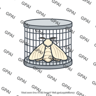 Caged moth