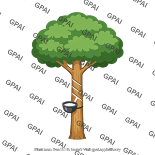 Tapped rubber tree