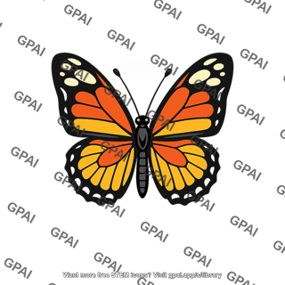Upright wing butterfly