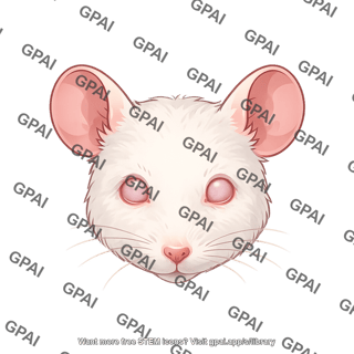 Mouse head anterior cloudy eyes