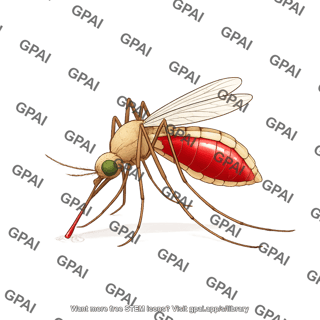 Anopheles mosquito feeding