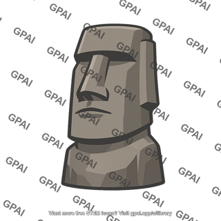 Moai stone head