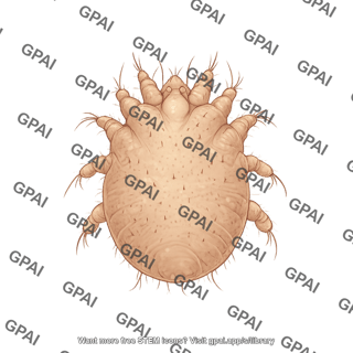 Itch mite sarcoptes scabiei male