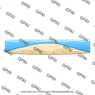 Submerged sand bank