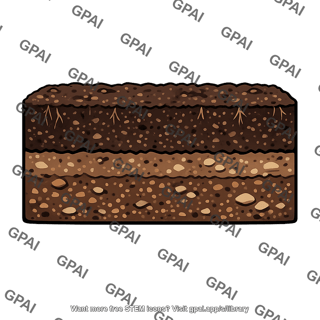 Soil profile cross section