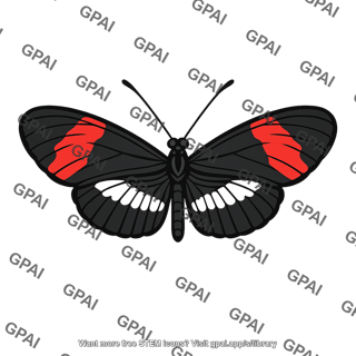 Heliconius melpomene butterfly