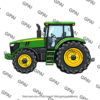 Green tractor