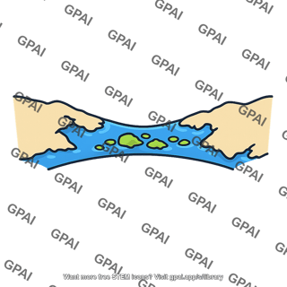 Strait with islands