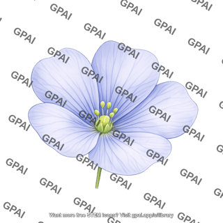 Flax plant flower
