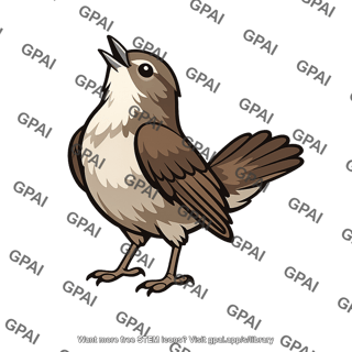 Male bird courting