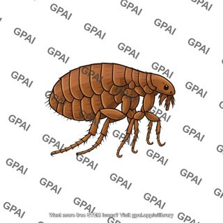 Cat flea ctenocephalides felis female