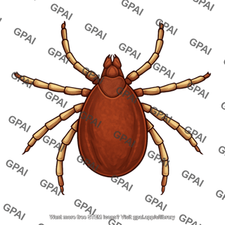 Cattle tick rhipicephalus microplus male 173
