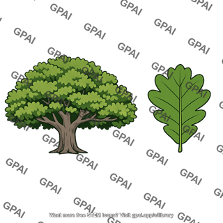 White oak tree with leaf