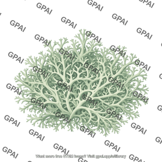 Lichen cladonia portentosa