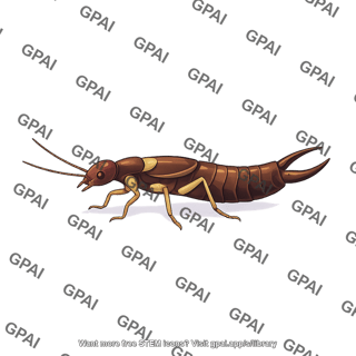 Common earwig forficula auricularia