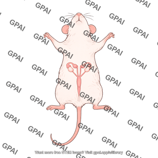 Mouse supine with uterus