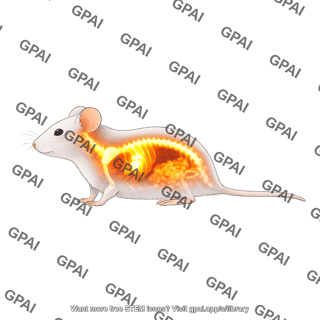 Mouse male sagittal quantitative whole body radiography with body outline