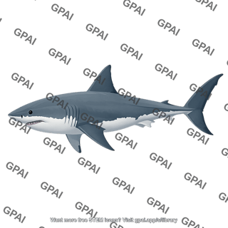 Great white shark carcharodon carcharias
