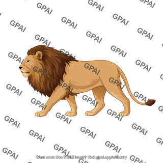 African lion panthera leo melanochaita male
