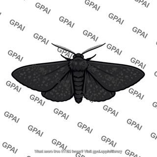 Peppered moth melanic
