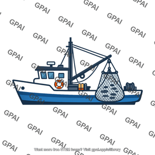 Fishery boat icon