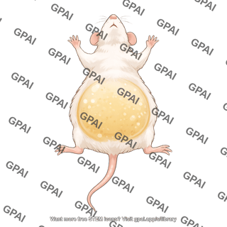 Mouse supine with ascites