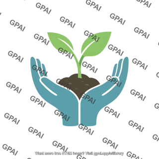 Hands and seedling symbol