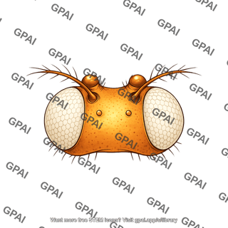 Drosophila head dorsal white eyes