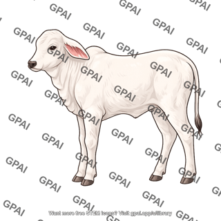 Cow bos indicus calf