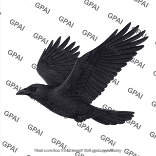 American crow corvu brachyrhynchos flying