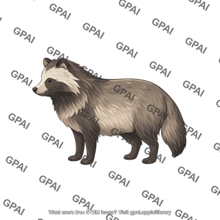 Raccoon dog nyctereutes procyonoides