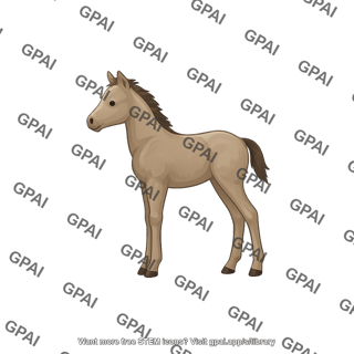 Horse foal newborn